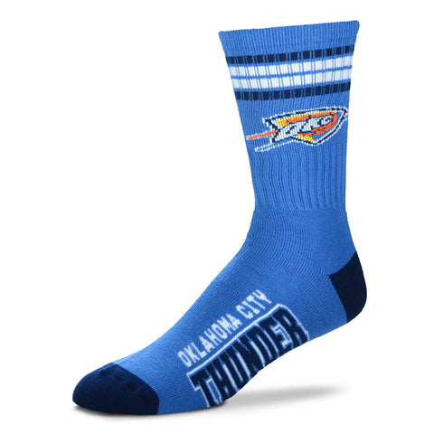 Oklahoma City Thunder 4 Stripe Deuce Socks - Large