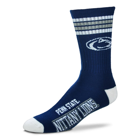 Penn State Nittany Lions 4 Stripe Deuce Socks - Large