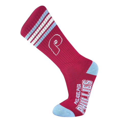 Philadelphia Phillies Retro 4 Stripe Deuce Socks - Large