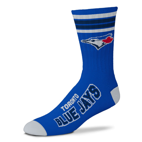 Toronto Blue Jays 4 Stripe Deuce Socks - Large