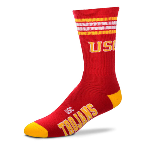USC Trojans 4 Stripe Deuce Socks - Large