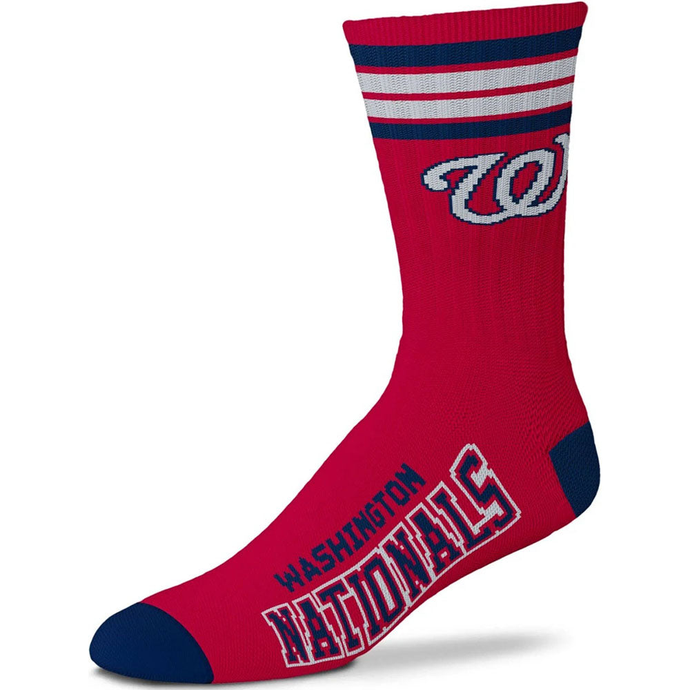 Washington Nationals 4 Stripe Deuce Socks - Large