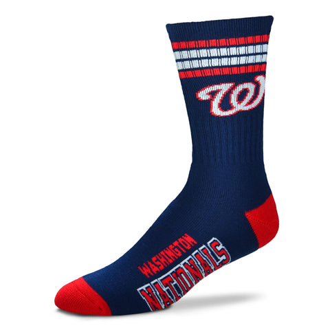 Washington Nationals 4 Stripe Deuce Socks - Large