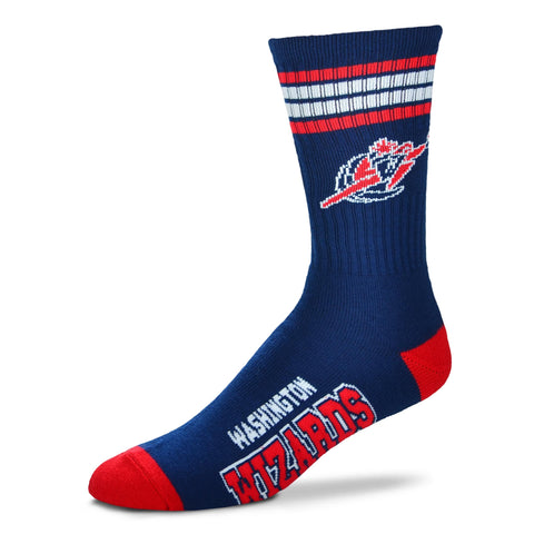 Washington Wizards 4 Stripe Deuce Socks - Large