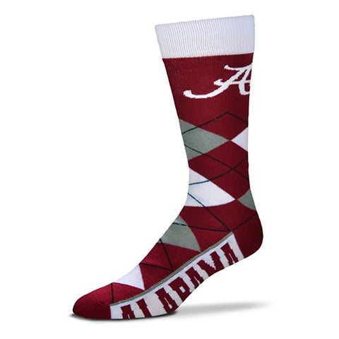 Alabama Crimson Tide Argyle Lineup Socks