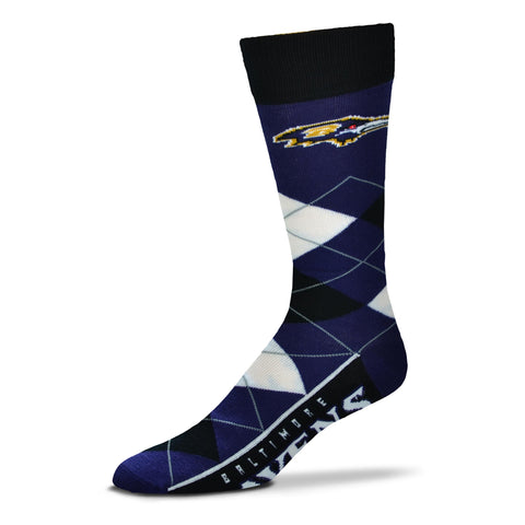 Baltimore Ravens Argyle Lineup Socks