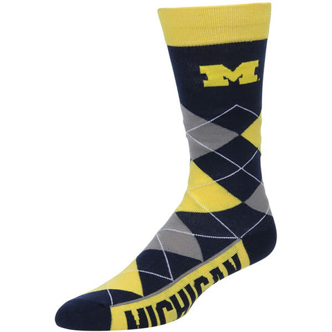 Michigan Wolverines Argyle Lineup Socks