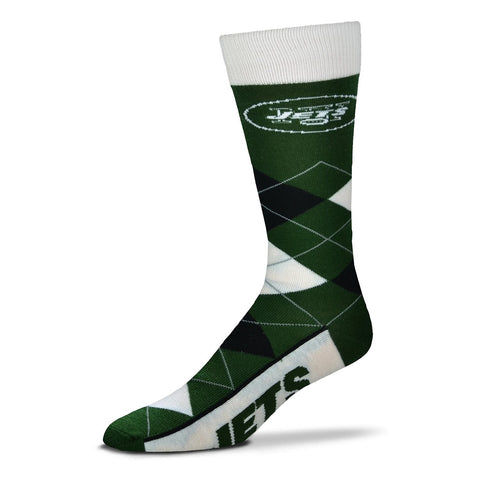 New York Jets Argyle Lineup Socks