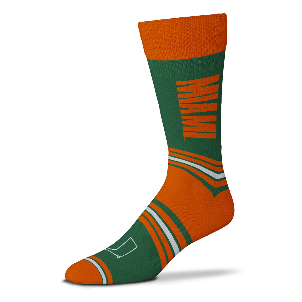 Miami Hurricanes Go Team! Socks - OSFM