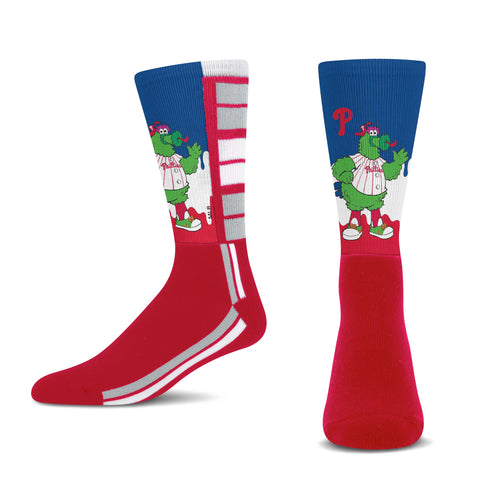 Philadelphia Phillies "PHANATIC" Mascot Drip Socks - Large