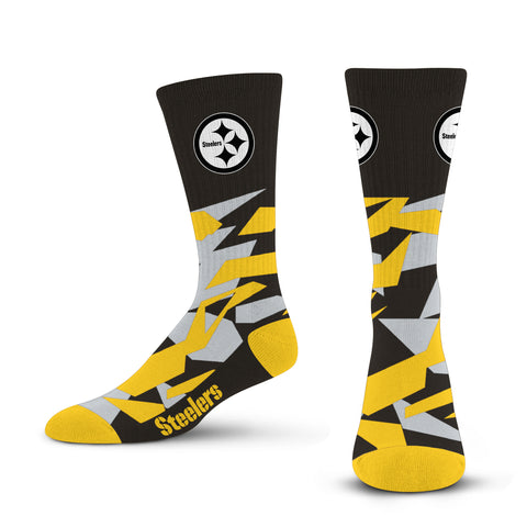 Pittsburgh Steelers Shattered Camo Socks - Large