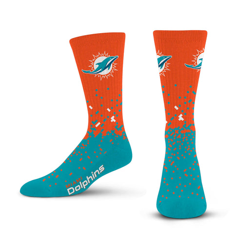 Miami Dolphins Spray Zone Socks - Large