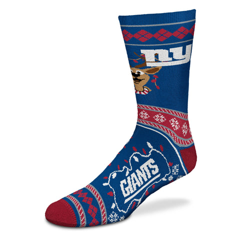 New York Giants Sweater Stripe Holiday Socks