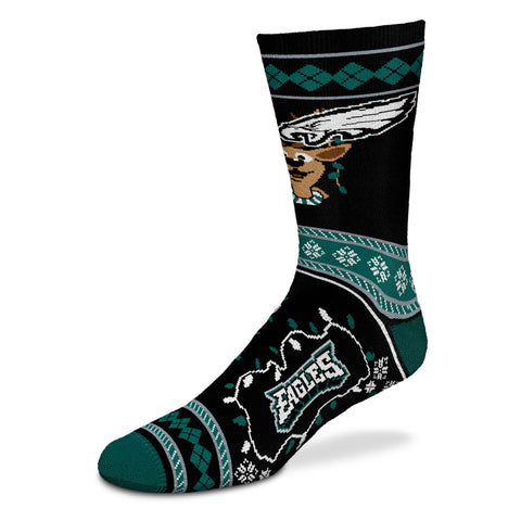 Philadelphia Eagles Sweater Stripe Holiday Socks