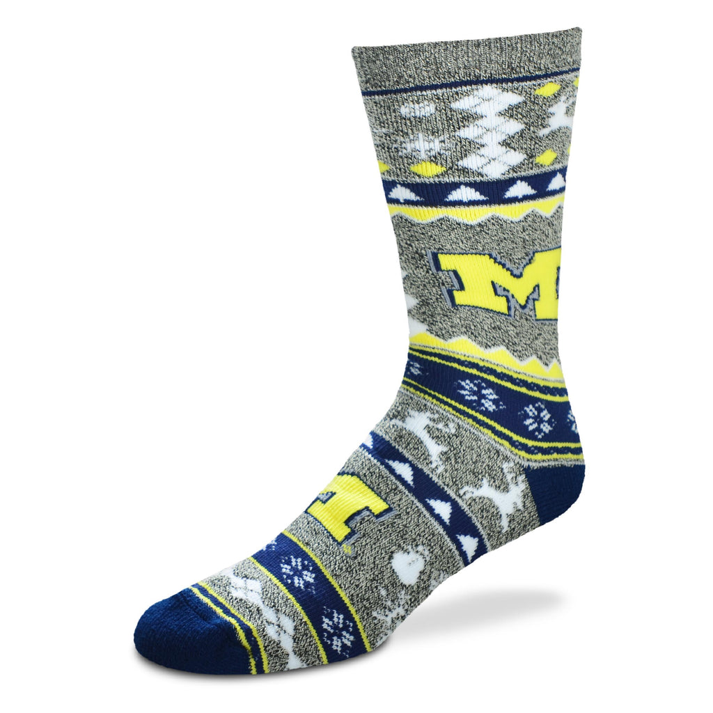 Michigan Wolverines Christmas Socks - Large