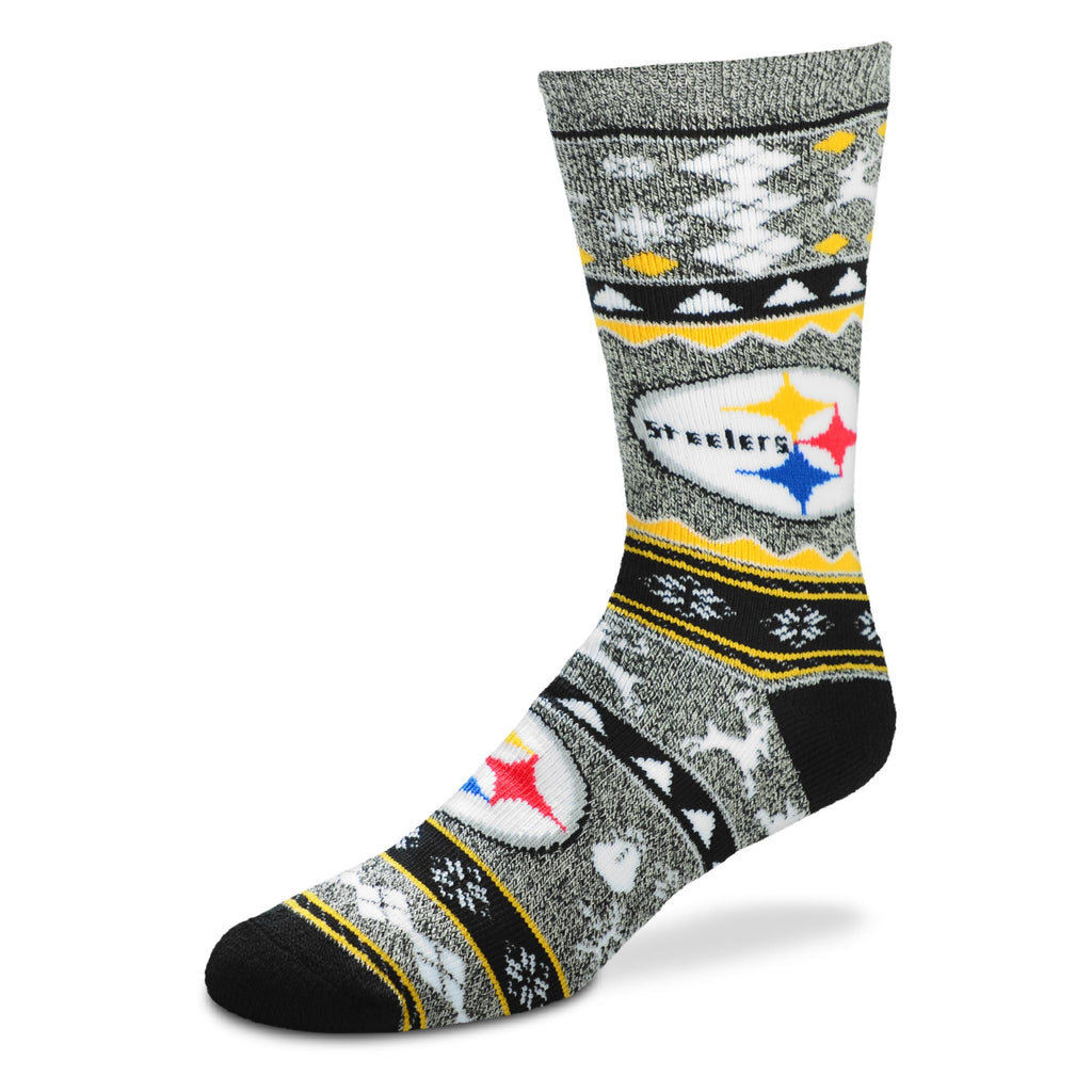 Pittsburgh Steelers Christmas Socks - Large