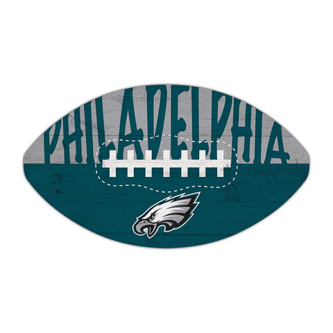 Philadelphia Eagles 12" Football Wooden Sign