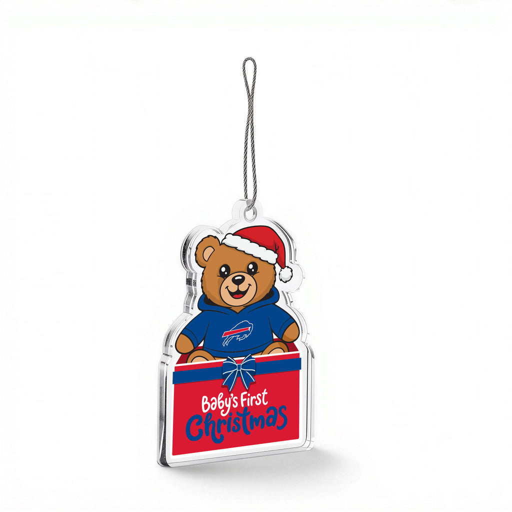 Buffalo Bills Christmas Bear Acrylic Ornament