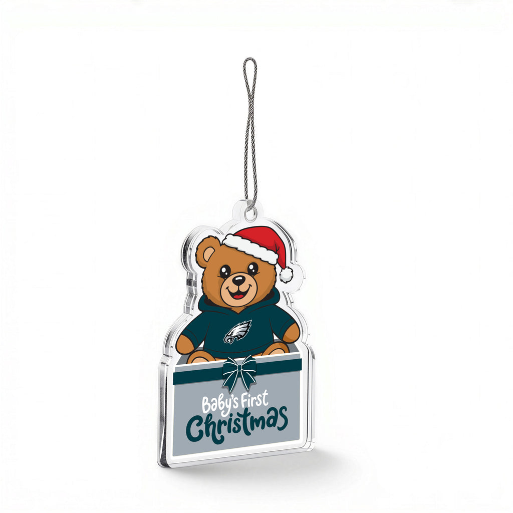 Philadelphia Eagles Christmas Bear Acrylic Ornament
