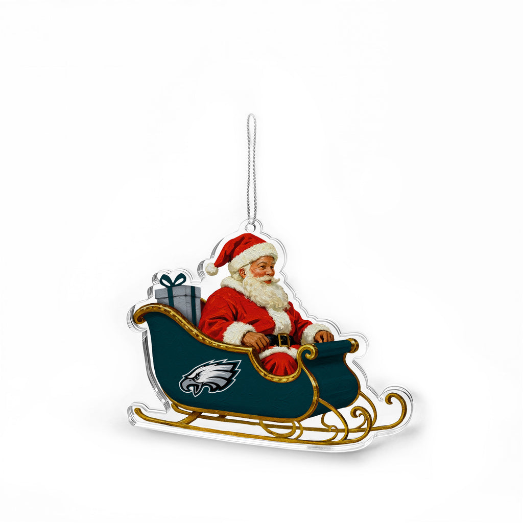 Philadelphia Eagles Classic Santa Acrylic Ornament