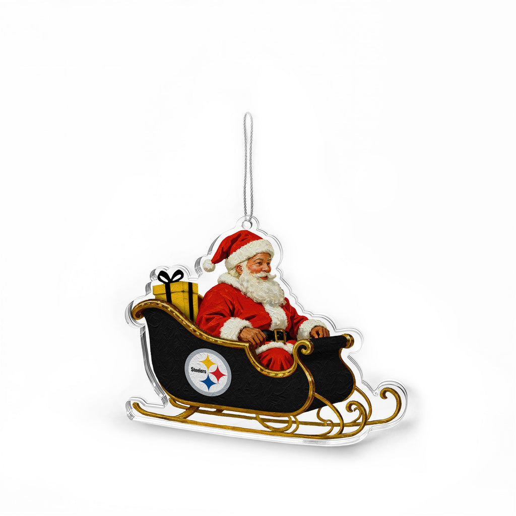 Pittsburgh Steelers Classic Santa Acrylic Ornament