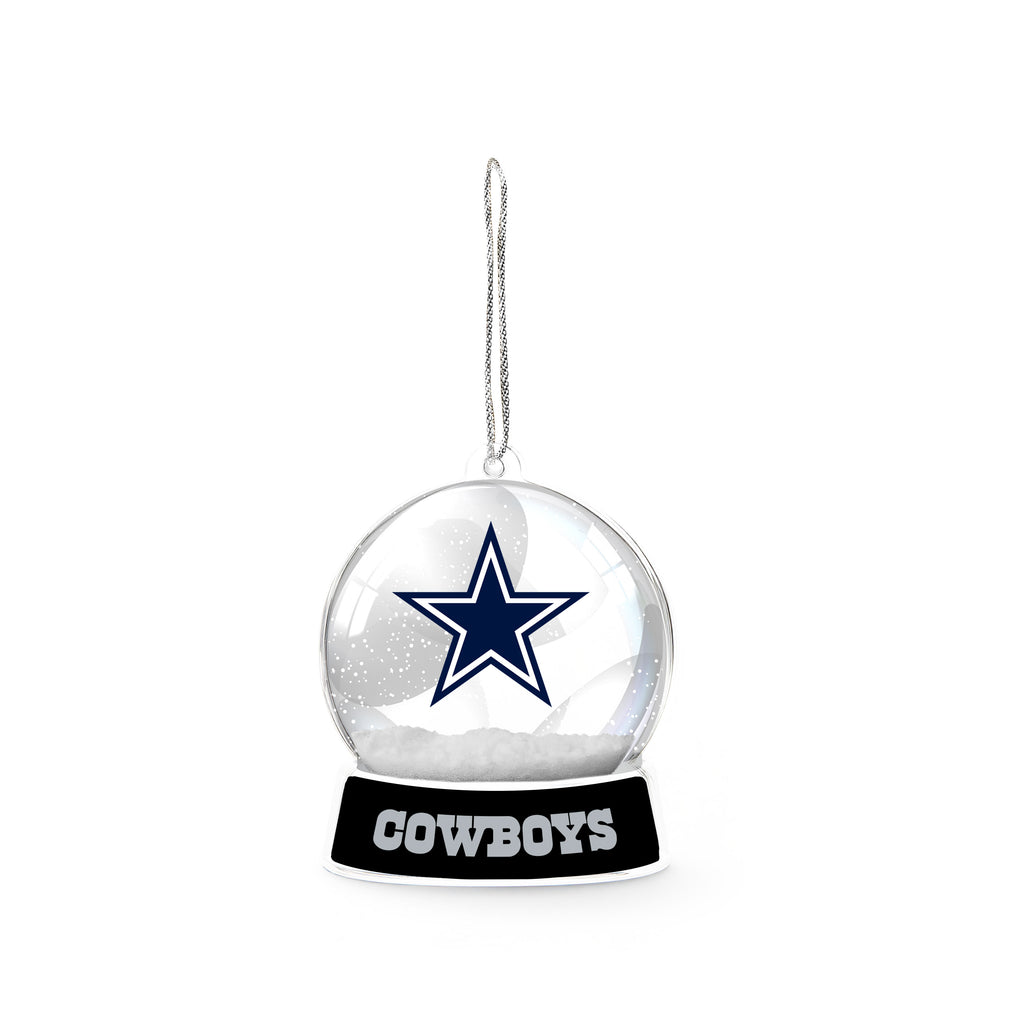 Dallas Cowboys Snowglobe Acrylic Ornament
