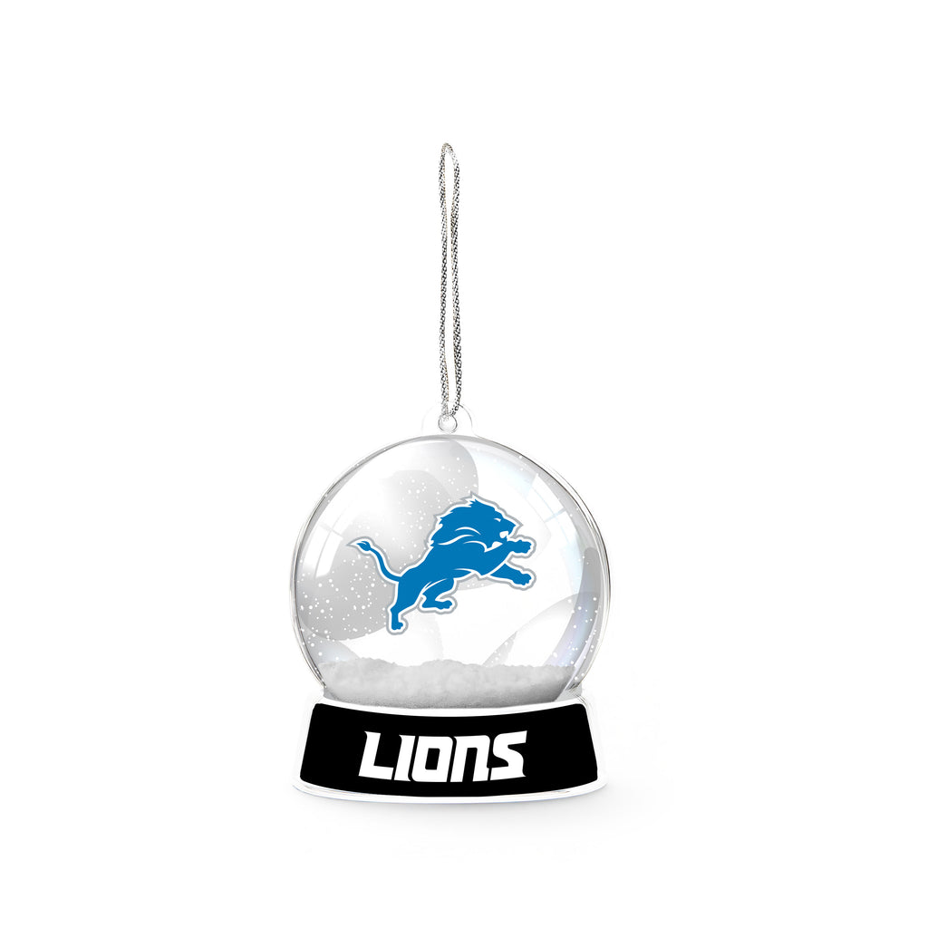 Detroit Lions Snowglobe Acrylic Ornament