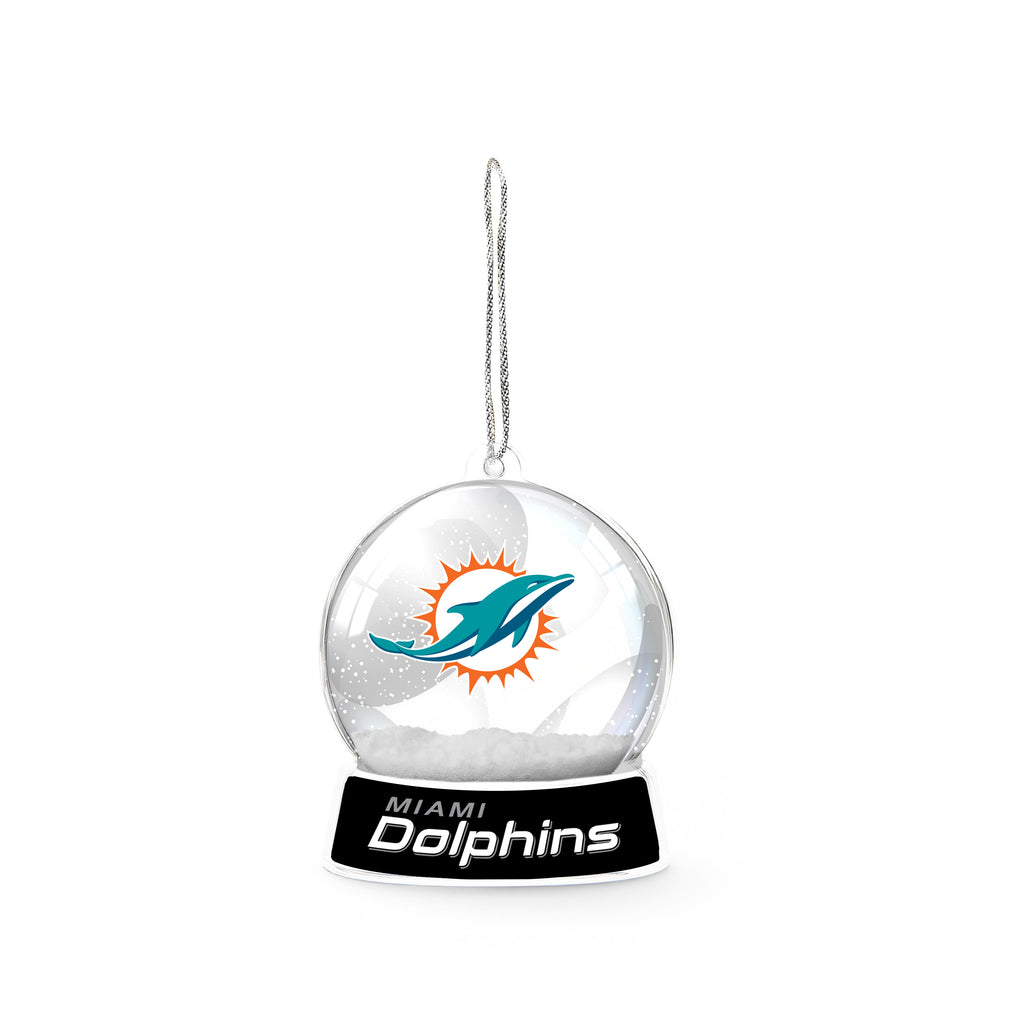 Miami Dolphins Snowglobe Acrylic Ornament