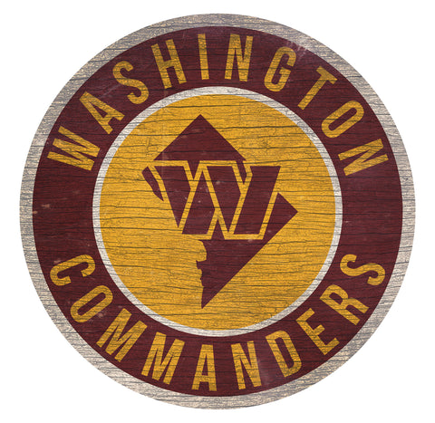 Washington Commanders 12" Circle with State Sign