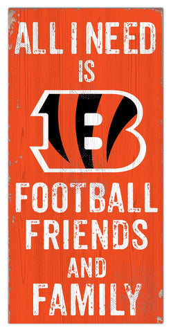 Cincinnati Bengals Football, Friends & Family Wooden Sign