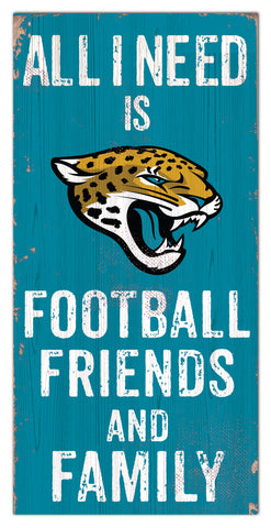 Jacksonville Jaguars Football, Friends & Family Wooden Sign