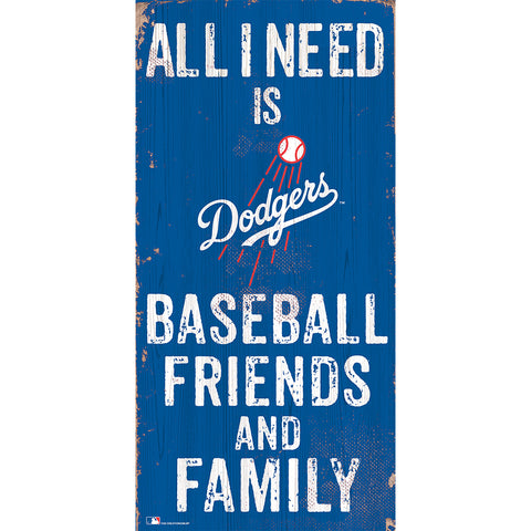Los Angeles Dodgers Friends & Family Wooden Sign