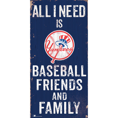 New York Yankees Friends & Family Wooden Sign