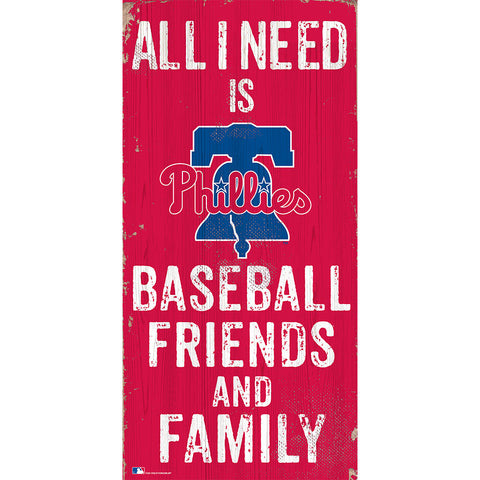 Philadelphia Phillies Friends & Family Wooden Sign