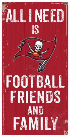 Tampa Bay Buccaneers Football, Friends & Family Wooden Sign