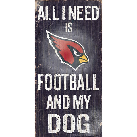 Arizona Cardinals Sports and My Dog Wooden Sign