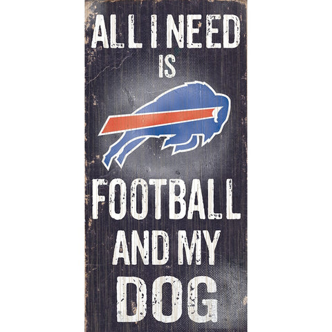 Buffalo Bills Sports and My Dog Wooden Sign