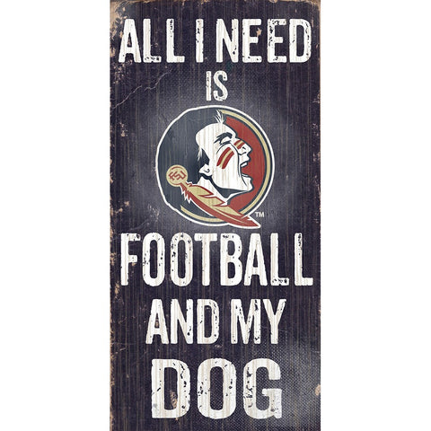 Florida State Seminoles Sports and My Dog Wooden Sign