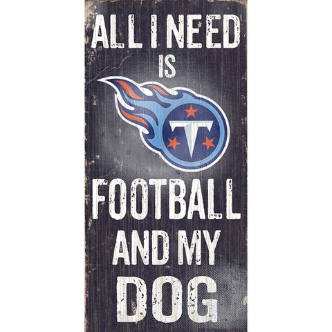 Tennessee Titans Sports and My Dog Wooden Sign