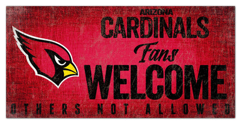 Arizona Cardinals Fans Welcome Wooden Sign