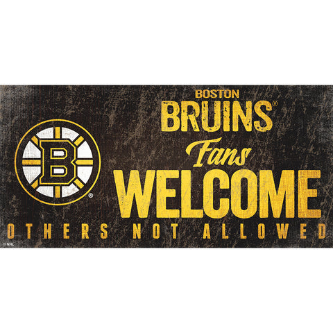 Boston Bruins Fans Welcome Wooden Sign