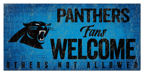 Carolina Panthers Fans Welcome Wooden Sign