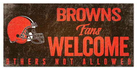 Cleveland Browns Fans Welcome Wooden Sign