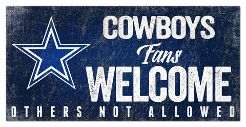 Dallas Cowboys Fans Welcome Wooden Sign