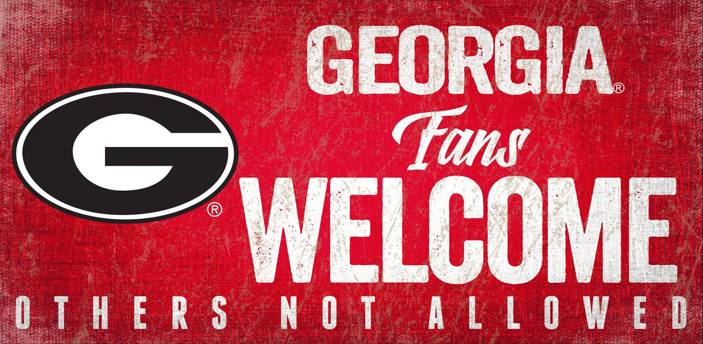 Georgia Bulldogs Fans Welcome Wooden Sign