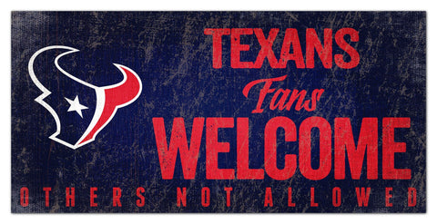 Houston Texans Fans Welcome Wooden Sign
