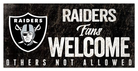 Las Vegas Raiders Fans Welcome Wooden Sign