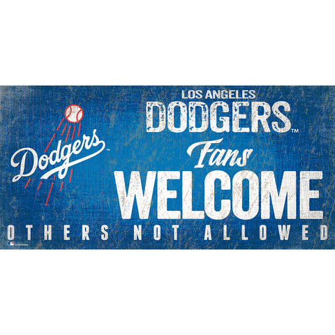 Los Angeles Dodgers Fans Welcome Wooden Sign