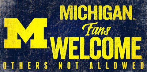 Michigan Wolverines Fans Welcome Wooden Sign