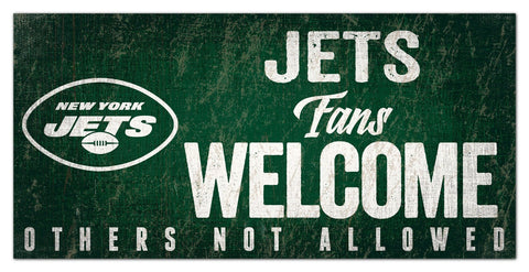 New York Jets Fans Welcome Wooden Sign